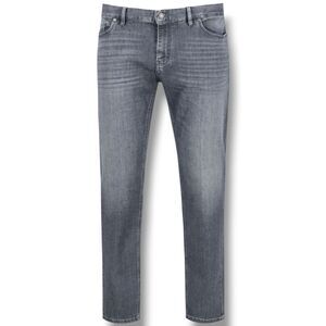 Alberto T400 Jeans 34x33 Slim Straight Candiani Denim-Super Stretch-Dual FX Gray